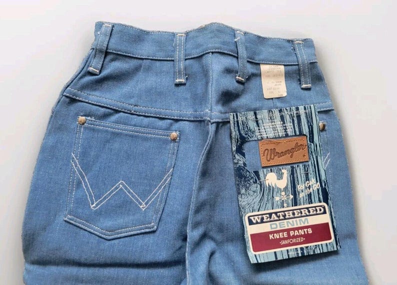 Vtg 60s Deadstock Wrangler Blue Bell Denim Pedal Pushers Jeans NOS SZ 9 / 10 VLV image 3