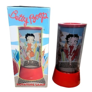 Lámpara de animación giratoria VTG Betty Boop 2001 Rabbit Tanaka 14.5"
