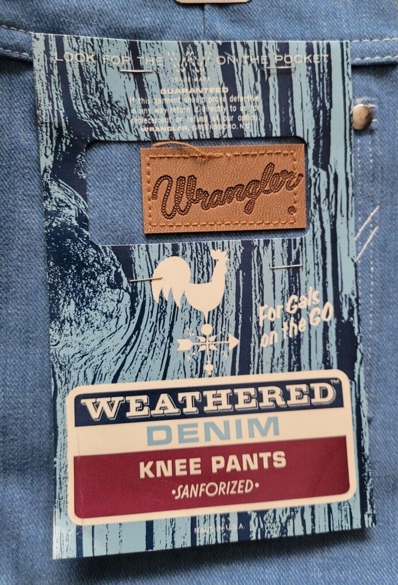 Vtg 60s Deadstock Wrangler Blue Bell Denim Pedal Pushers Jeans NOS SZ 9 / 10 VLV image 4