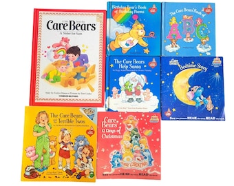 Vintage Care Bears Book Lot of 7 1980s Random House Parker Brothers Kid Stuff