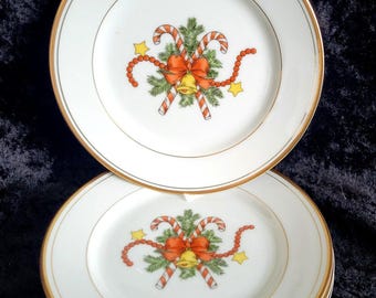 4 Fitz & Floyd St. Nicholas Christmas Side Salad Plates 6-1/2” 1978 VTG Set of 4