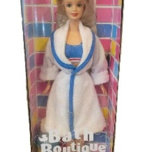 Bath Boutique Barbie W/ Bubble Bath 1998 Mattel Vintage New In Box W/ Damage