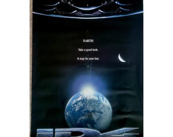 Vintage 1996 Independence Day ID4 Movie Poster Teaser Version A 27x40
