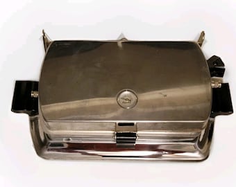 Vintage Lady Winsted All In One Waffle Toaster Grill Pfannkuchen Bratpfanne MCM Chrom