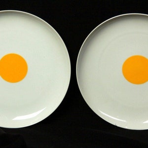 Vintage Rosenthal Studio Wolf Karnagel Germany Yellow Dot Plates Mid Century