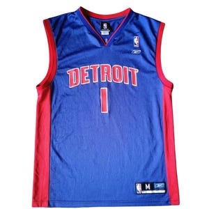 ヴィンテージ リーボック デトロイト・ピストンズ チャンシー・ビラップス 1 NBA ジャージ メンズ ミディアム ブルー 画像 1