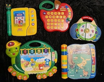 Lot 5 Vintage Electronic Learning Educational Toys Vtech Fisher-Price LeapFrog
