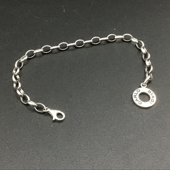 Solid Sterling Silver Link Chain starter Charms B… - image 2
