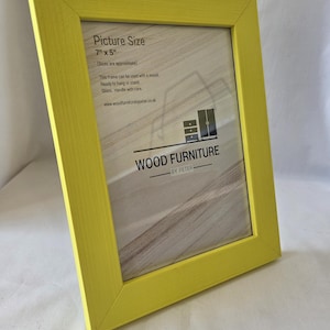 A4 Yellow Picture Frame, Photo frames, Handmade Wooden Furniture by Skilled Furniture Maker