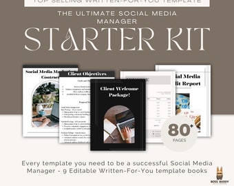 Social Media Manager Starter Kit | Social Media Manager Bundle Templates | Social Media Manager Templates | Social Media Management