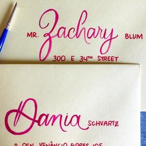 Modern Hand Lettered Painted Envelope Addressing, “sorrento” Font ...