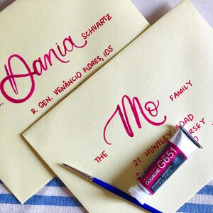 Modern Hand Lettered Painted Envelope Addressing, “sorrento” Font ...