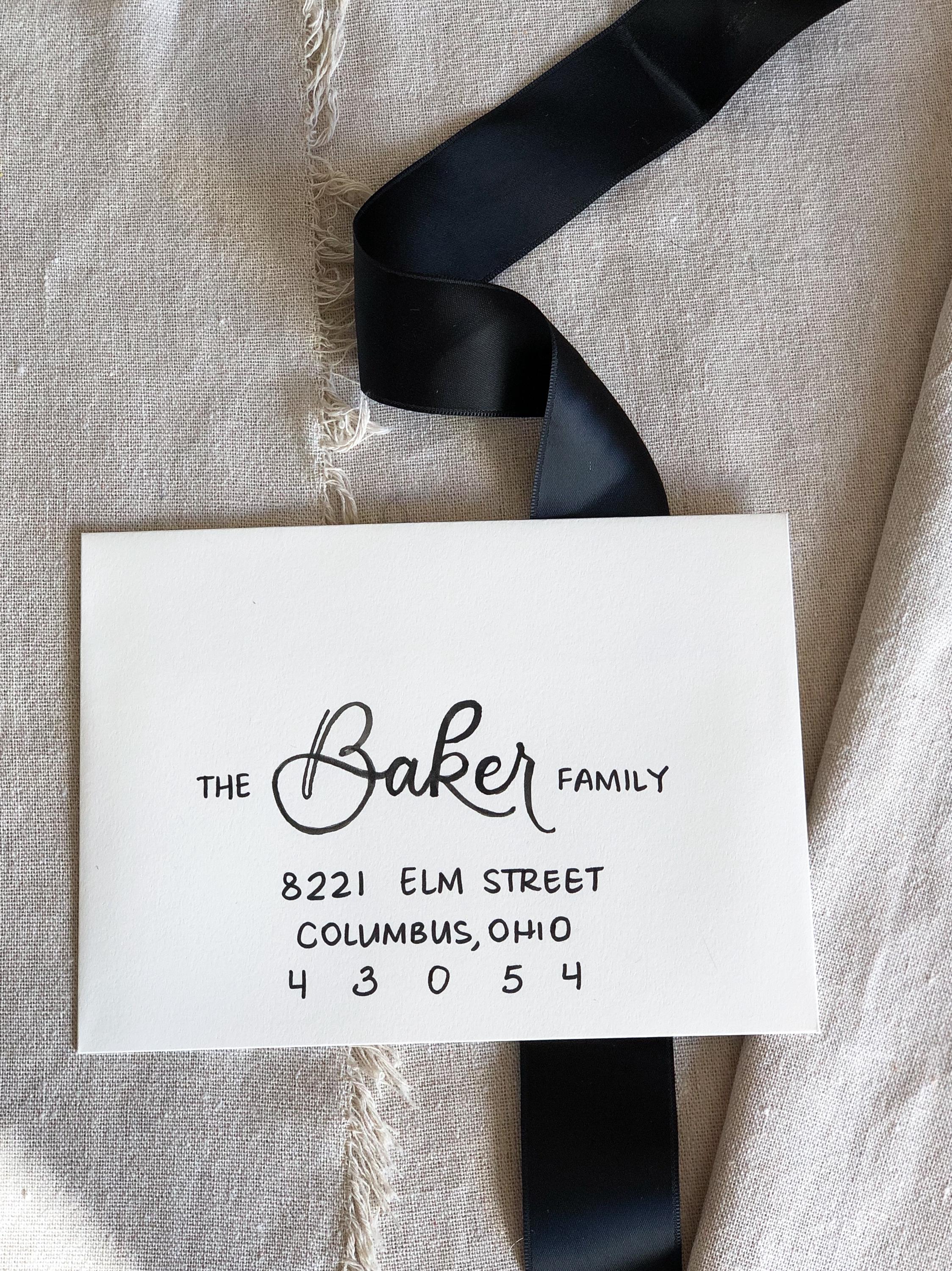 Modern Hand Lettered Painted Envelope Addressing, “sorrento” Font ...