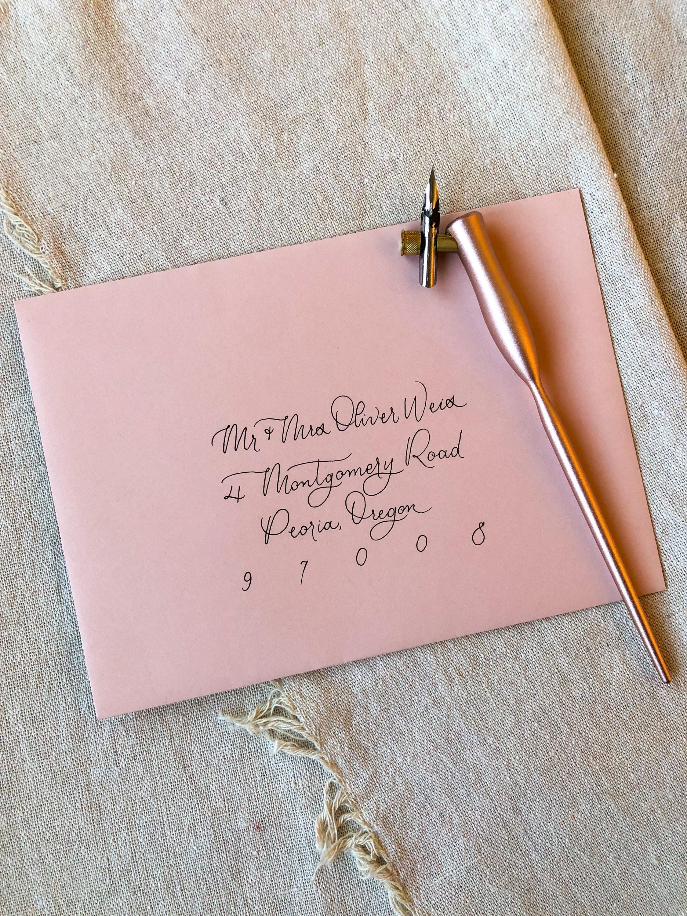 Modern Hand Lettered Envelope Addressing, “toscana” Font, Calligraphy ...