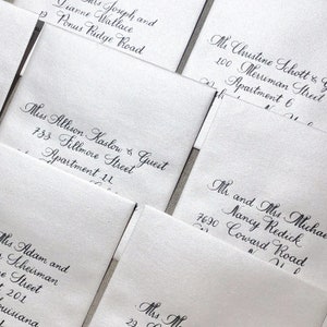 Classic Hand Lettered Envelope Addressing, Calligraphy Wedding Invitation Envelope, Handmade Addressing