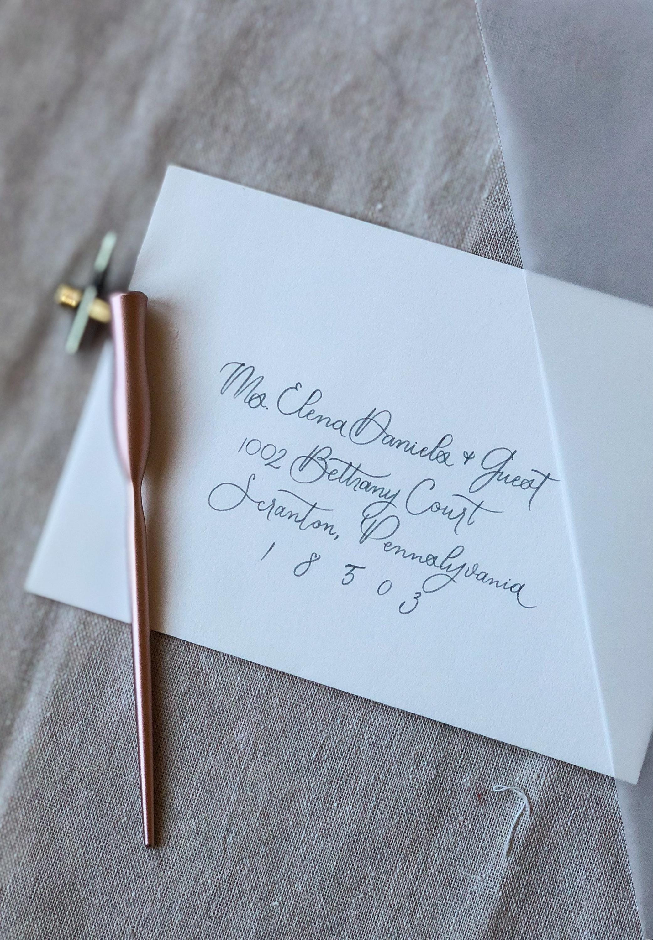 Modern Hand Lettered Envelope Addressing, “toscana” Font, Calligraphy ...