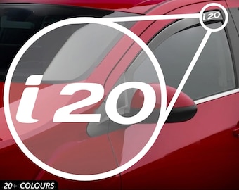 8x HYUNDAI I20 Vinyl Decal Sticker 2 Sizes Car Window Bumper Livery Graphic N