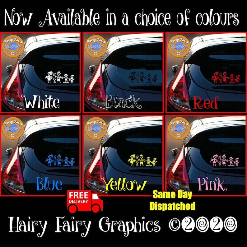 My Car Stick Family Window Bumper Vinyl Sticker, Any Colour. Only 99p ...