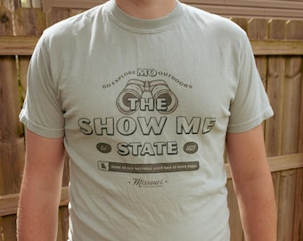 Outdoorsy Missouri Tshirt | Show Me State Cotton Shirt | MO hiking tee | Park Lovers Tee | TShirts for Missourians | Gift for Hikers
