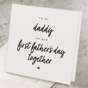 Happy First Fathers Day Card, For New Dad, Happy 1st Father's Day Card From Newborn Baby, Son, Daughter, Our First Father's Day Together