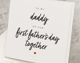 Happy First Fathers Day Card, For New Dad, Happy 1st Father's Day Card From Newborn Baby, Son, Daughter, Our First Father's Day Together