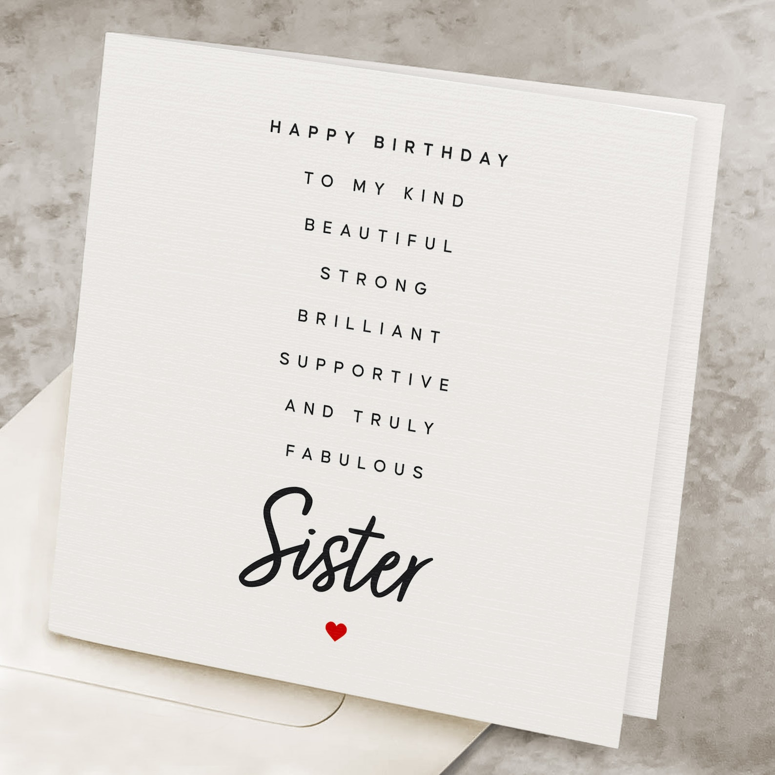 Sister Birthday Card Birthday Card for Sister Poem Birthday - Etsy