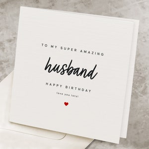 Special Husband's Birthday Card, From Wife, Romantic Birthday Card for ...