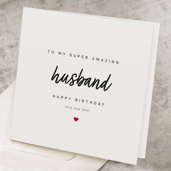 Special Husband's Birthday Card, From Wife, Romantic Birthday Card For Husband, Amazing Husband Appreciation Birthday Card, Hubby's Birthday