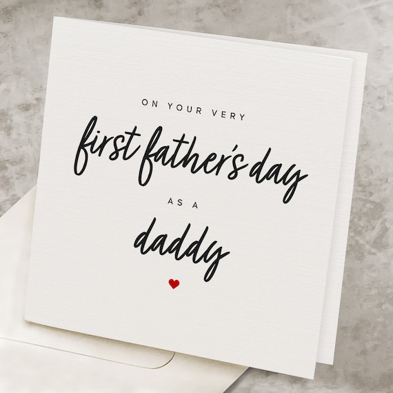 New Dad Fathers Day Card, For Husband, Newborn Baby Happy 1st Father's Day Card, For Daddy, From Wife, First Fathers Day Card For New Father