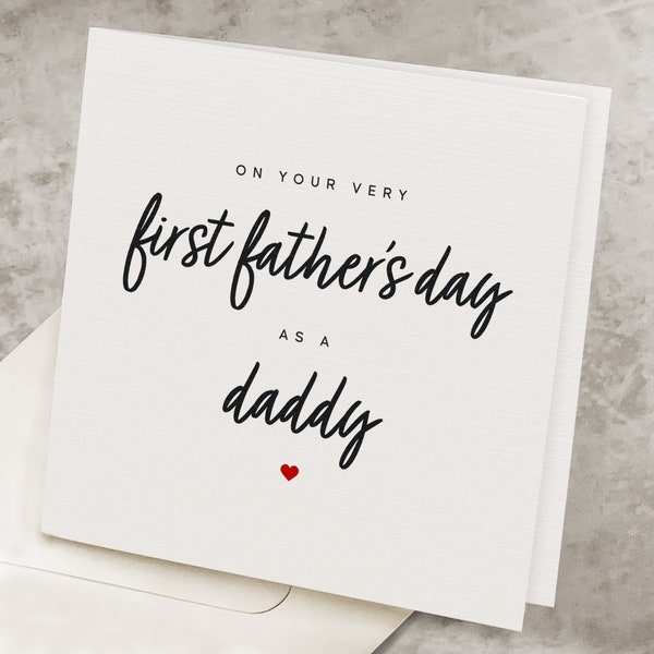 New Dad Fathers Day Card, For Husband, Newborn Baby Happy 1st Father's Day Card, For Daddy, From Wife, First Fathers Day Card For New Father