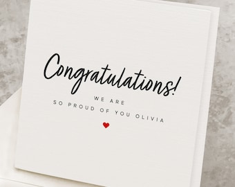 Personalized Graduation Card, High School Graduation Card, Graduation Gift, Congratulations On Graduating Card, College Graduation Card