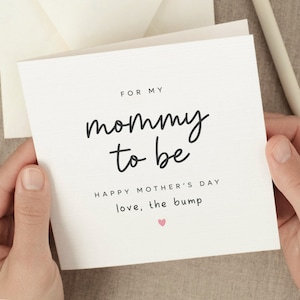 Mommy-To-Be Mother's Day Card, Pregnant Wife Mothers Day Card From Baby Bump, Mom-To-Be Pregnancy Mother's Day Gift From Husband, Future Mom