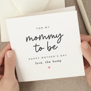 Mommy-To-Be Mother&#39;s Day Card, Pregnant Wife Mothers Day Card From Baby Bump, Mom-To-Be Pregnancy Mother&#39;s Day Gift From Husband, Future Mom