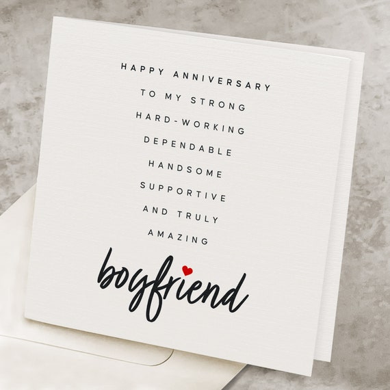 Personalised First Anniversary Card Happy First Anniversary