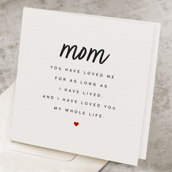 Aunt Mother's Day Card From Daughter - Cute Poem Card For Mum With 5x7 Premium Cardstock