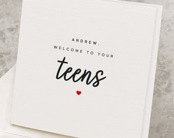 13th Birthday Card For Boy, Personalized Funny 13th Birthday Gift, For Him, 13th Birthday Card For Son, 13 Years Old Birthday Card HB152