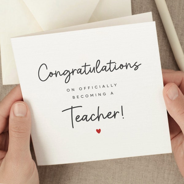 Teacher Graduation Card Teacher Graduation Gift Future Teacher Gifts Congrats New Teacher Cards Teaching Degree Teacher Congratulation Card