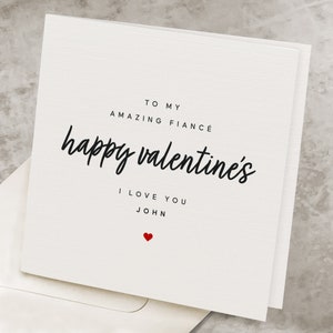 Fiance Personalized Valentines Day Card, Romantic Valentine&#39;s Day Card For Future Husband, Fiancé,  Happy Valentines Day Gift Husband-To-Be