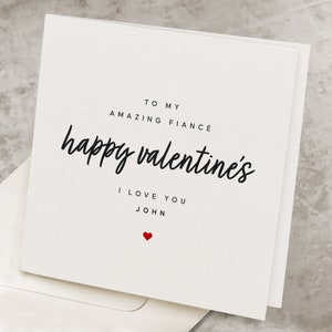 Fiance Personalized Valentines Day Card, Romantic Valentine's Day Card For Future Husband, Fiancé,  Happy Valentines Day Gift Husband-To-Be