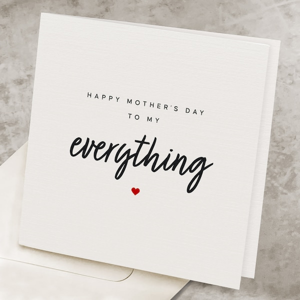 Romantic Happy Mothers Day Card For Wife, From Husband, Happy Mother's Day Card Love, For Girlfriend, Happy Mothers Day Gift, From Boyfriend