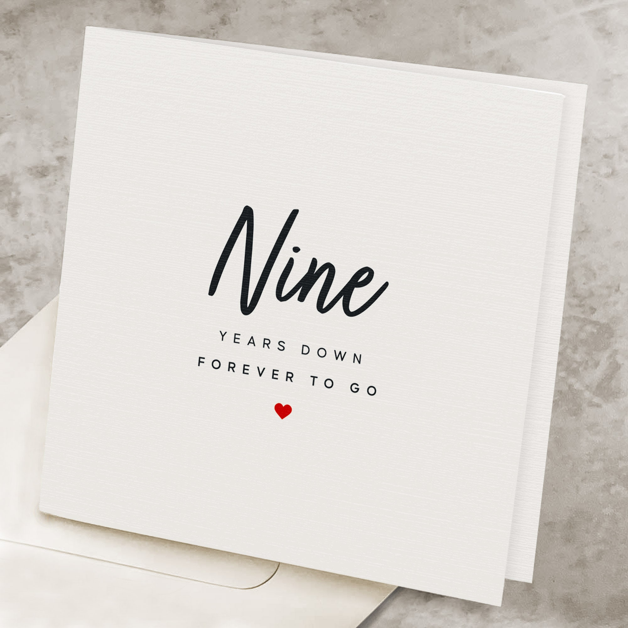 9th Anniversary Card, 9th Anniversary Gift, for Wife, for Husband 