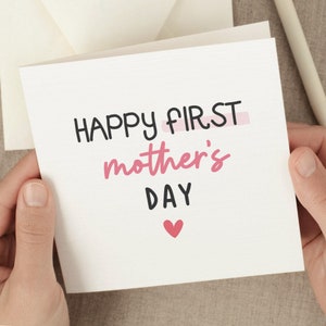1st Mother&#39;s Day Card New Mom, Happy First Mothers Day Card New Mommy, Newborn Baby 1st Mothers Day Gift For Her, First Child, New Mother