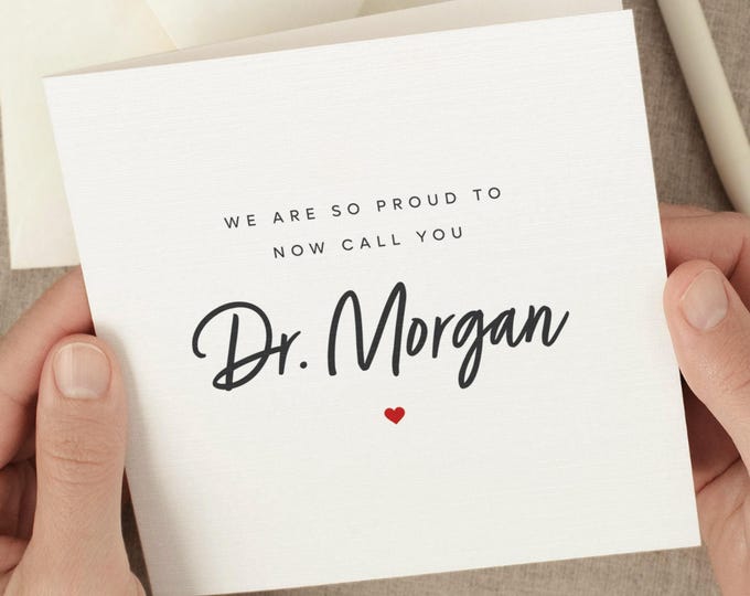 Personalized Doctor Graduation Card - Custom Medical School Congratulations