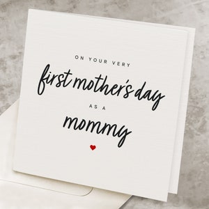 1st Mothers Day Card, On Your First Mother's Day As A Mommy, New Mom, Happy First Mother's Day Card, For Wife, For Girlfriend, For Daughter image 1