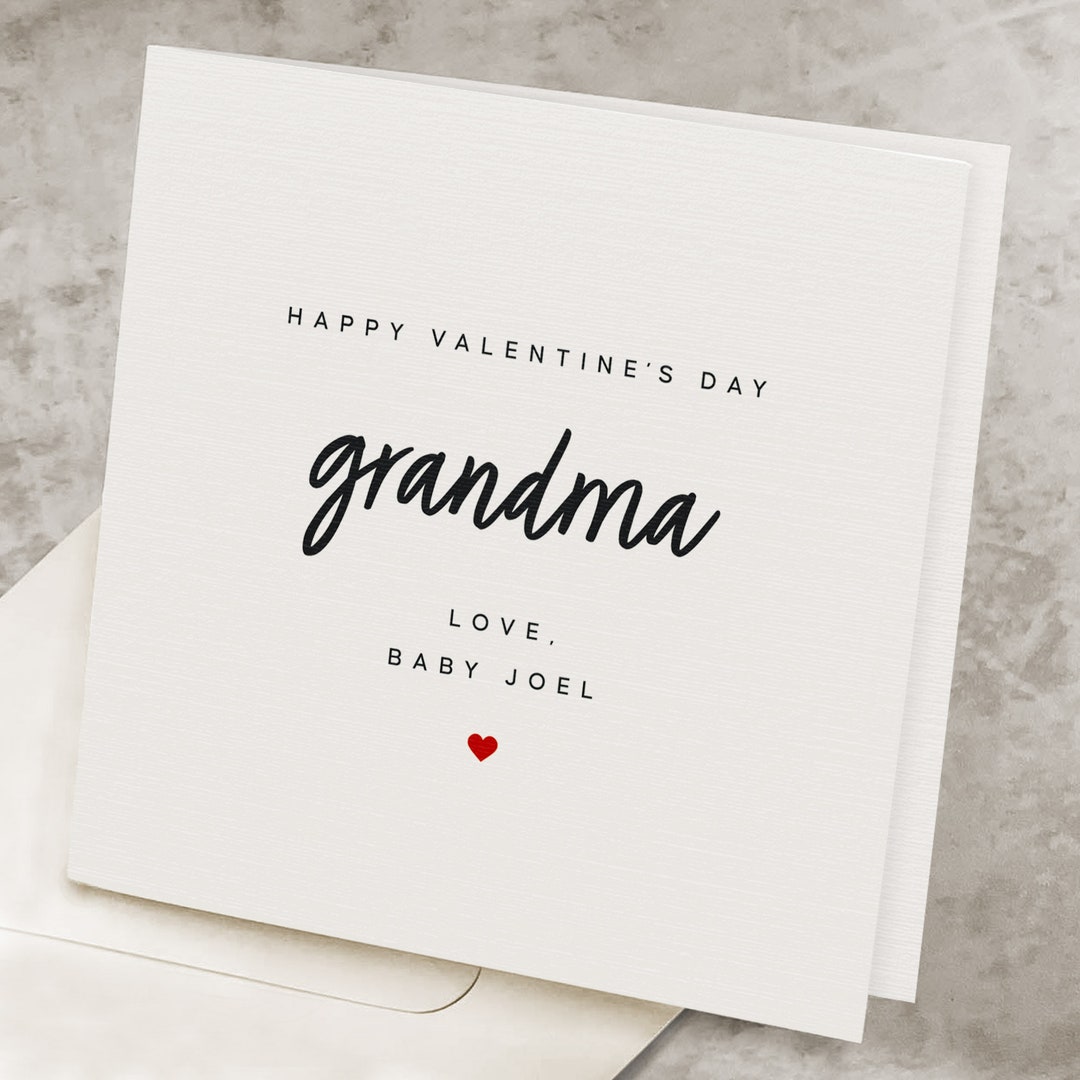 Valentines Day Card for Grandma, From Grandbaby, Happy Valentine's Day ...