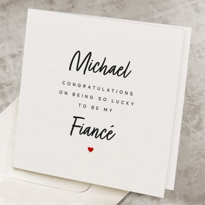 Funny Fiancé Valentines Card, Joke Valentines Day Card For Future Husband, Lucky To Be My Fiancé, Funny Valentine&#39;s Day Gift Husband-To-Be
