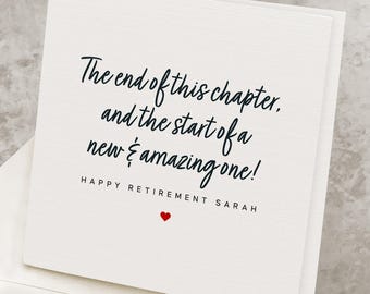 Personalized Retirement Card, Fully Customizable, Congratulations On Retiring Card, Poem, Best Friend Coworker Boss Retirement Gift