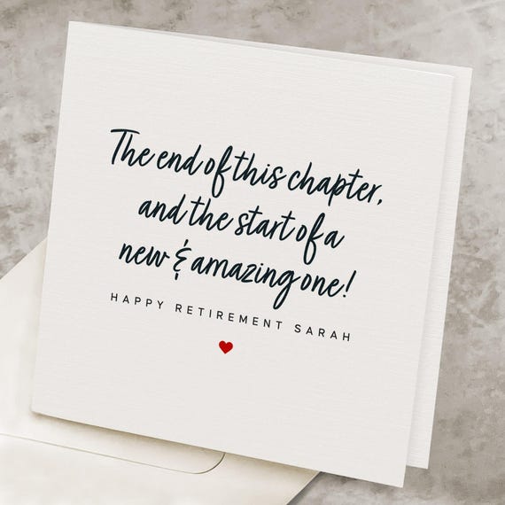 Personalized Retirement Card, Fully Customizable, Congratulations On Retiring Card, Poem, Best Friend Coworker Boss Retirement Gift