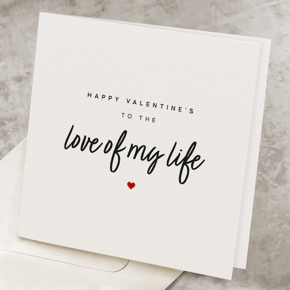 Lover Valentines Day Card, Romantic Valentine's Day Card For Him, Her, Love  Of My Life, Husband, Wife, Valentine Card, Boyfriend, Girlfriend