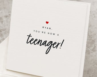 13th Birthday Card, For Son, Funny 13th Birthday Gift For Boy, Personalized 13th Birthday Card For Him, 13 Years Old Boy Birthday Card HB154